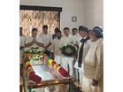 Rahul Gandhi pays tribute to Suraj Hegde at his residence in Bengaluru; DK Shivakumar, Siddaramaiah also present