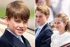 Prince Louis, Prince George and Princess Charlotte wave to crowds during King's Birthday Parade