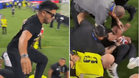 'The worst streaker in history of sport' gets taken out by security second after stepping on pitch