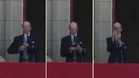 Duke of Kent, 90, uses phone while on Buckingham Palace balcony to record RAF flypast