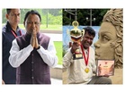 Odisha CM Mohan Charan Majhi congratulates sand artist Sudarsan Pattnaik on winning 'Russian Grand Sand Master Cup'