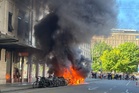 Swiss police surround violent rioters amid anti-G7 protest in Geneva