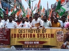Tripura Youth Congress stages massive protest in Agartala over NEET irregularities