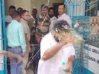 Trinamool youth leader Soumitra Banerjee attacked with eggs while being taken to court