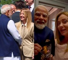 A lighter moment at G7 as Modi meets Meloni, Instagram comes up for discussion