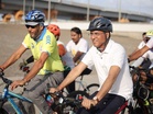 Sports Minister Mansukh Mandaviya leads FIT INDIA Cyclothon 'Cycling by the Sea' in Mumbai