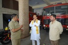 Delhi Minister Sood inspects Naraina fire station