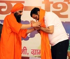 Haryana CM Nayab Saini shares stage with Baba Brahmdas at Sirsa Dera ahead of Yoga Day