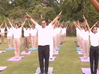 Rajasthan CM Bhajanlal Sharma practices yoga with women police personnel ahead of International Yoga Day