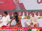 Andhra Pradesh CM Chandrababu Naidu, Baba Ramdev lead 12th International Yoga Day celebrations in Vijayawada