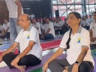 Indian envoy Dinesh Trivedi joins participants in International Yoga Day event in Dhaka