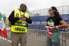 Clashes between fans and security personnel during Belgium v Iran
