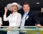 Peter and Harriet Phillips roar with emotion in first public event since Cotswolds wedding