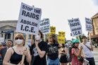 Police probe after veteran, 80, 'surrounded and knocked to ground' by furious anti-Ice protesters