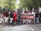 Keralam: Democratic Youth Federation stages protest in Kochi against UDF govt's new low-alcohol tax proposals