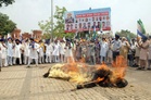 Farmer unions protest against proposed India-US trade deal in Amritsar
