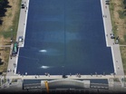 From American flag-blue to algae green, Trump says reflecting pool is now in "good shape"