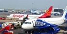 Air India plane comes in front of IndiGo aircraft on same taxiway at Ahmedabad airport