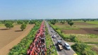 Pali Dham in Mahendragarh eyes world record with 1,100-metre-long saffron flag procession
