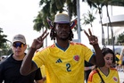 Jimmy Butler attends Colombia vs Portugal World Cup game wearing two different soccer jerseys