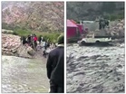 Nature’s fury: Flashflood hits traffic on Manali-Leh highway near Jispa