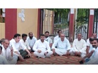 Congress workers stage protest after UPCC chief Ajay Rai allegedly "house arrested" in Ayodhya
