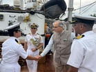 Indian envoy to US Vinay Kwatra visits INS Sudarshini at port of Baltimore for SAIL 250