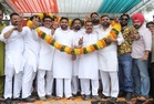 Cong workers hold shukrana yatra for state youth president Shuvam Sharma