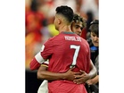 Moment of respect: Spain's teen sensation Yamal hugs emotional Cristiano Ronaldo after Portugal's WC exit