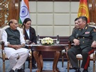 Rajnath Singh holds bilateral meetings with his Kyrgyz, Kazakh & Belarusian counterparts in Bishkek to further strengthen defence cooperation