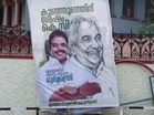 Posters of Congress MP Venugopal come up in Thiruvananthapuram as UDF sweeps Keralam polls