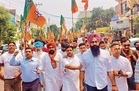 BJP holds protest march over CM Mann’s blast allegations