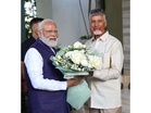 PM Modi meets Chandrababu Naidu, says "always delighted to exchange views"