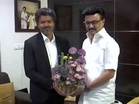 Tamil Nadu CM Vijay meets MK Stalin, Udhayanidhi after taking oath