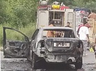 Car catches fire near petrol pump in Nakodar, driver rescued