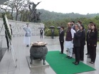 Defence Minister Rajnath Singh pays tribute at South Korea's Seoul National Cemetery