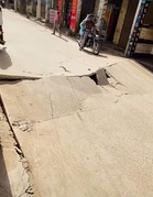 Concern as blazing heat damages cemented road in Ludhiana