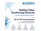 Morepen Labs Q4 Net Profit Rises 69 percent; CDMO Program Moves into Commercial Execution; Board Proposes a Dividend of 10 percent for FY 2025-26