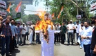 Effigy of Union minister burnt over NEET paper leak