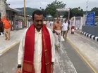 Telugu producer Bandla Ganesh offers prayers at Tirumala Venkateswara Temple