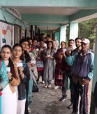 Himachal PRI polls: Shimla voters brave rain to cast ballot