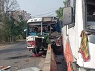 Head-on bus collision on Farrukhnagar-Jhajjar road leaves many hurt