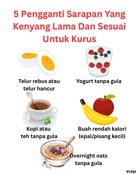5 Pengganti sarapan yang kenyang dan sesuai untuk kurus