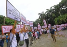 INC lightning protest causes traffic gridlock