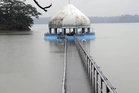 La Mesa Dam overflows