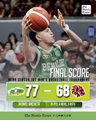 LOOK: College of Saint Benilde def. San Beda University, 77-68