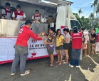 Red Cross serves meals to Taal evacuees in Batangas