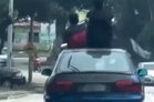 Police looking for owner and driver of car spotted with two men on it