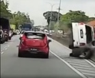Police looking for Proton Iriz driver who crashed into Kelisa in Meru (video)