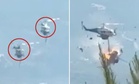 Two dead after firefighting helicopters collide during Greece wildfire mission (video)